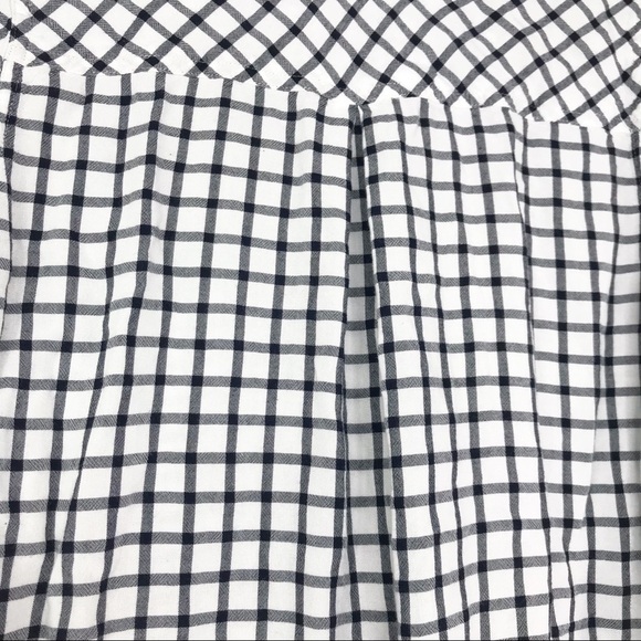 LUCKY BRAND Plaid Window Pane Button Up Top M - Picture 4 of 9